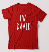 Load image into Gallery viewer, Schitts Creek EW David T-Shirt for Men-S(38 Inches)-Red-Ektarfa.online
