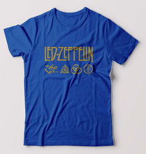 Load image into Gallery viewer, Led Zeppelin T-Shirt for Men-S(38 Inches)-Royal Blue-Ektarfa.online
