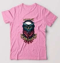 Load image into Gallery viewer, Owl Music T-Shirt for Men-S(38 Inches)-Light Baby Pink-Ektarfa.online

