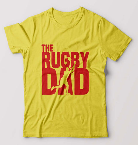 Rugby Dad T-Shirt for Men-Yellow-Ektarfa.online