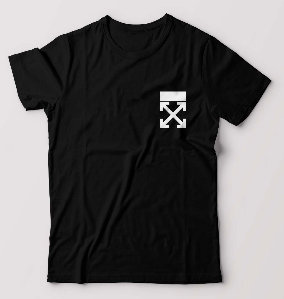 off White logo T-Shirt for Men-S(38 Inches)-Black-Ektarfa.online