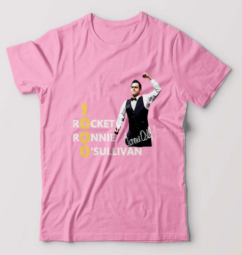 Ronnie O'Sullivan Snooker T-Shirt for Men-Light Baby Pink-Ektarfa.online