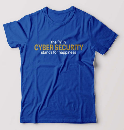Cyber Security T-Shirt for Men-Royal Blue-Ektarfa.online