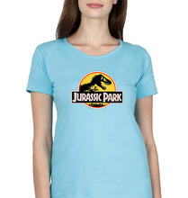 Load image into Gallery viewer, Jurassic Park T-Shirt for Women-XS(32 Inches)-Light Blue-Ektarfa.online
