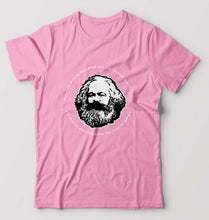 Load image into Gallery viewer, Karl Marx T-Shirt for Men-S(38 Inches)-Light Baby Pink-Ektarfa.online
