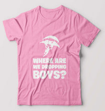 Load image into Gallery viewer, PUBG Where Are We Dropping Boys T-Shirt for Men-Light Baby Pink-Ektarfa.online
