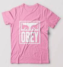 Load image into Gallery viewer, Obey T-Shirt for Men-S(38 Inches)-Light Baby Pink-Ektarfa.online
