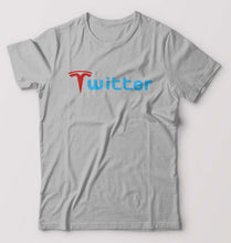 Load image into Gallery viewer, Elon Musk Twitter x Tesla T-Shirt for Men-Grey Malenge-Ektarfa.online
