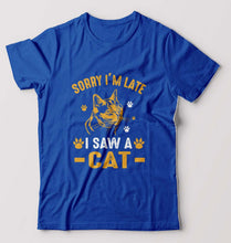 Load image into Gallery viewer, Cat Lover T-Shirt for Men-Royal Blue-Ektarfa.online
