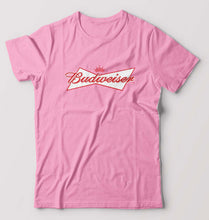 Load image into Gallery viewer, Budweiser T-Shirt for Men-S(38 Inches)-Light Baby Pink-Ektarfa.online
