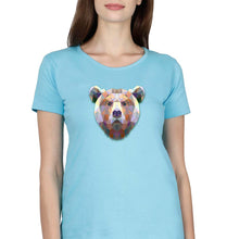 Load image into Gallery viewer, Bear T-Shirt for Women-XS(32 Inches)-Light Blue-Ektarfa.online
