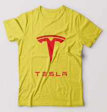 Load image into Gallery viewer, Tesla T-Shirt for Men-Yellow-Ektarfa.online
