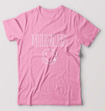 Load image into Gallery viewer, Nirvana T-Shirt for Men-S(38 Inches)-Light Baby Pink-Ektarfa.online
