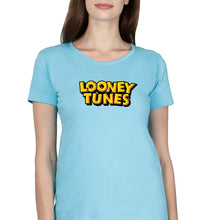 Load image into Gallery viewer, Looney Tunes T-Shirt for Women-XS(32 Inches)-Light Blue-Ektarfa.online
