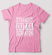 Load image into Gallery viewer, Straight Outta Scranton T-Shirt for Men-S(38 Inches)-Light Baby Pink-Ektarfa.online
