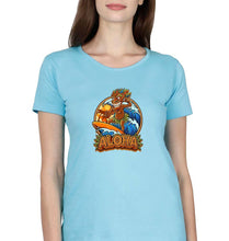 Load image into Gallery viewer, Aloha T-Shirt for Women-XS(32 Inches)-Light Blue-Ektarfa.online
