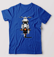 Load image into Gallery viewer, Bullet With Your Number - royal enfield T-Shirt for Men-S(38 Inches)-Royal Blue-Ektarfa.online
