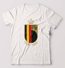Load image into Gallery viewer, Belgium Football T-Shirt for Men-S(38 Inches)-White-Ektarfa.online
