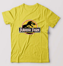 Load image into Gallery viewer, Jurassic Park T-Shirt for Men-S(38 Inches)-Yellow-Ektarfa.online

