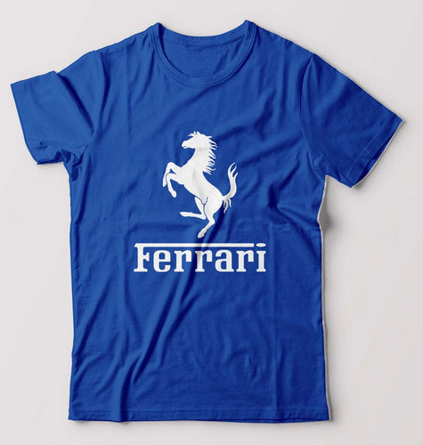 Ferrari F1 T-Shirt for Men-S(38 Inches)-Royal Blue-Ektarfa.online