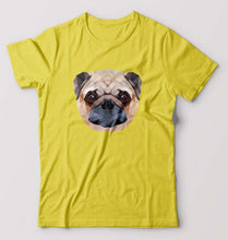 Load image into Gallery viewer, Pug Dog T-Shirt for Men-S(38 Inches)-Yellow-Ektarfa.online
