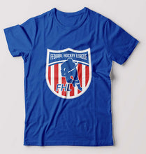 Load image into Gallery viewer, Federal Hockey League T-Shirt for Men-Royal Blue-Ektarfa.online
