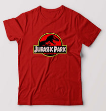 Load image into Gallery viewer, Jurassic Park T-Shirt for Men-S(38 Inches)-Red-Ektarfa.online
