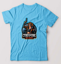 Load image into Gallery viewer, Cyberpunk T-Shirt for Men-Light Blue-Ektarfa.online

