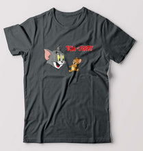 Load image into Gallery viewer, Tom and Jerry T-Shirt for Men-S(38 Inches)-Steel grey-Ektarfa.online
