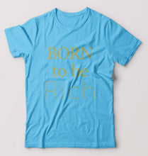 Load image into Gallery viewer, Born To be Rich T-Shirt for Men-Light Blue-Ektarfa.online
