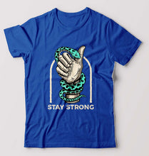 Load image into Gallery viewer, Stay Strong T-Shirt for Men-S(38 Inches)-Royal Blue-Ektarfa.online
