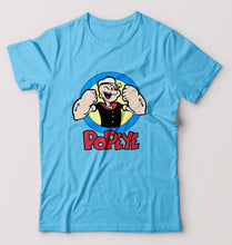 Load image into Gallery viewer, Popeye T-Shirt for Men-Light Blue-Ektarfa.online
