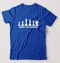 Load image into Gallery viewer, Chess T-Shirt for Men-S(38 Inches)-Royal Blue-Ektarfa.online
