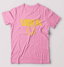 Load image into Gallery viewer, Nirvana T-Shirt for Men-S(38 Inches)-Light Baby Pink-Ektarfa.online
