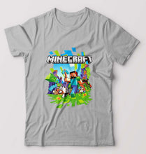 Load image into Gallery viewer, Minecraft T-Shirt for Men-S(38 Inches)-Grey-Ektarfa.online
