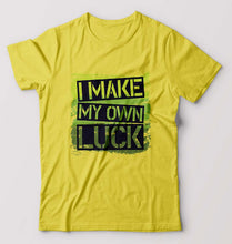 Load image into Gallery viewer, Luck T-Shirt for Men-S(38 Inches)-Yellow-Ektarfa.online
