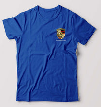 Load image into Gallery viewer, Porsche Pocket Logo T-Shirt for Men-S(38 Inches)-Royal Blue-Ektarfa.online
