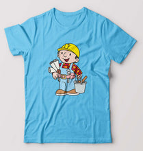 Load image into Gallery viewer, Bob the Builder T-Shirt for Men-S(38 Inches)-Light Blue-Ektarfa.online
