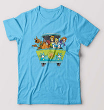 Load image into Gallery viewer, Scooby Doo T-Shirt for Men-S(38 Inches)-Light Blue-Ektarfa.online
