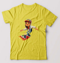 Load image into Gallery viewer, Subway Surfers T-Shirt for Men-S(38 Inches)-Yellow-Ektarfa.online
