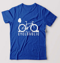 Load image into Gallery viewer, Cycloholic T-Shirt for Men-Royal Blue-Ektarfa.online
