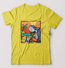 Load image into Gallery viewer, Shark T-Shirt for Men-Yellow-Ektarfa.online
