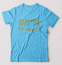 Load image into Gallery viewer, Led Zeppelin T-Shirt for Men-S(38 Inches)-Light Blue-Ektarfa.online
