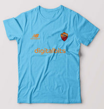 Load image into Gallery viewer, A.S. Roma 2021-22 T-Shirt for Men-S(38 Inches)-Light Blue-Ektarfa.online
