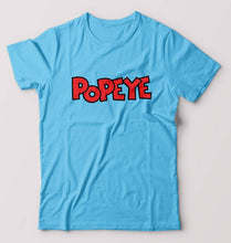 Load image into Gallery viewer, Popeye T-Shirt for Men-S(38 Inches)-Light Blue-Ektarfa.online
