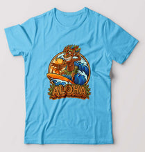 Load image into Gallery viewer, Aloha T-Shirt for Men-S(38 Inches)-Light Blue-Ektarfa.online
