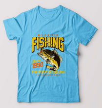 Load image into Gallery viewer, Fishing T-Shirt for Men-Light Blue-Ektarfa.online
