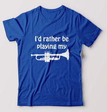 Load image into Gallery viewer, Trumpet Love T-Shirt for Men-Royal Blue-Ektarfa.online
