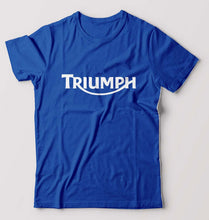 Load image into Gallery viewer, Triumph T-Shirt for Men-S(38 Inches)-Royal Blue-Ektarfa.online
