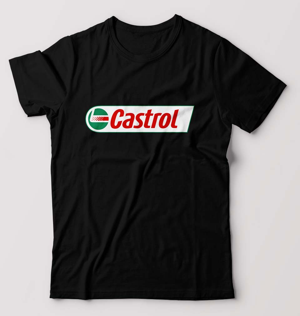 Castrol T-Shirt for Men-S(38 Inches)-Black-Ektarfa.online